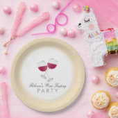 赤ワイン、ワイパーソナライズされたンテイスティングパーティー ペーパープレート (パーティー)