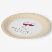 赤ワイン、ワイパーソナライズされたンテイスティングパーティー ペーパープレート (アングル)