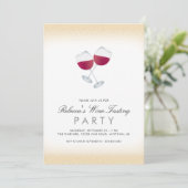 赤ワイン、ワイパーソナライズされたンテイスティングパーティー 招待状 (スタンド正面)