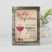 赤ワイン、ワインの招待、完璧に熟成 招待状 (スタンド正面)