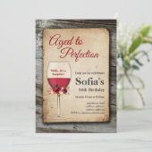 赤ワイン、ワインの招待、完璧に熟成 招待状 (スタンド正面)