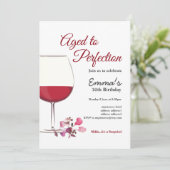 赤ワイン，ワインの招待，完璧に熟成 招待状 (スタンド正面)