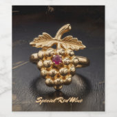 赤ワイン ワインラベル (シングルラベル)