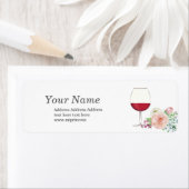 赤ワイン，大人，ワイン，差出人住所シール ラベル (インサイチュ)