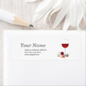 赤ワイン，大人，ワイン，差出人住所シール ラベル (インサイチュ)