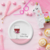 赤ワイン，成人の誕生日， 結婚's,フローラ ペーパープレート (パーティー)