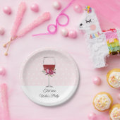 赤ワイン，成人の誕生日， 結婚's,フローラ ペーパープレート (パーティー)