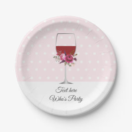 赤ワイン，成人の誕生日， 結婚's,フローラ ペーパープレート