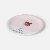 赤ワイン，成人の誕生日， 結婚's,フローラ ペーパープレート (アングル)