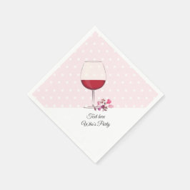 赤ワイン，成人誕生日，結婚フローラ スタンダードカクテルナプキン