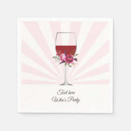 赤ワイン，成人誕生日，結婚フローラ スタンダードカクテルナプキン