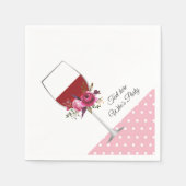 赤ワイン，成人誕生日，結婚フローラ スタンダードカクテルナプキン (正面)