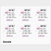 赤ワイン_注文ボトル名おもしろいタグ スクエアシール (シート)