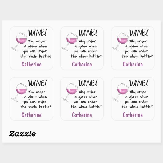 赤ワイン_注文ボトル名おもしろいタグ スクエアシール (シート)