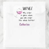 赤ワイン_注文ボトル名おもしろいタグ スクエアシール (バッグ)