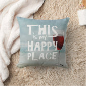 赤ワイン、海背景付き クッション (ブランケット)