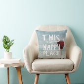 赤ワイン、海背景付き クッション (椅子)