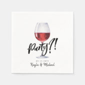 赤ワイン | 特別な機会のお祝い スタンダードカクテルナプキン (正面)