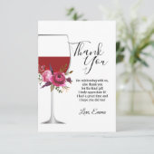 赤ワイン, 花, 感謝カード 招待状 (スタンド正面)