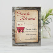 赤ワイン、退職パーティー、退職 招待状 (スタンド正面)