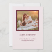 赤ワインBohoミニマリスト日付カードを保存 セーブザデート (裏面)