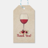 赤ワイ結婚ンの誕生日お感謝していりギフトラベル ギフトタグ (正面)