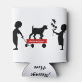 赤ワゴンかわいいヤギと子供のトートマヤギ 缶クーラー (裏面)