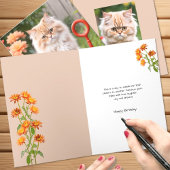 赤ワゴンのクリームアンドジンジャータブビーキャット誕生日 カード