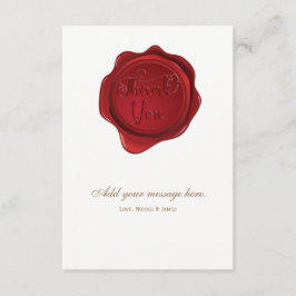 赤ワックスシエレガントーフォーマルルお礼 サンキューカード