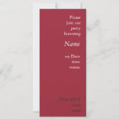 赤ワモダンイングラス-ワインテイストブライダルシャワー 招待状 (裏面)