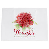 赤ワラタの花感謝していはお前の結婚バッグ ラージペーパーバッグ (正面)