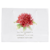 赤ワラタの花感謝していはお前の結婚バッグ ラージペーパーバッグ (裏面)