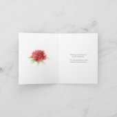 赤ワラタの花結婚のアー感謝していトの サンキューカード (内部)