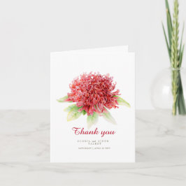 赤ワラタの花結婚のアー感謝していトの サンキューカード