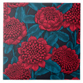 赤ワラタの花 タイル (正面)