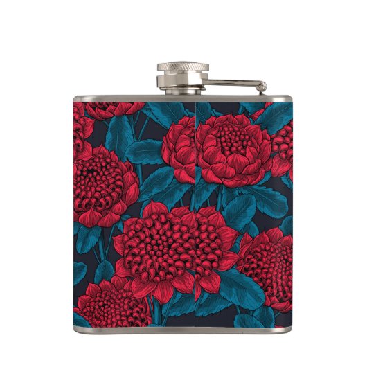 赤ワラタの花 フラスク (裏面)