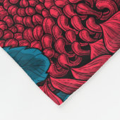 赤ワラタの花 フリースブランケット (角)