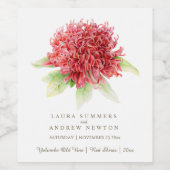 赤ワラタ結婚ボタニカのカスタムワインラベル ワインラベル (シングルラベル)