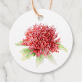 赤ワラタ花水彩画結婚像 フェイバータグ (正面)