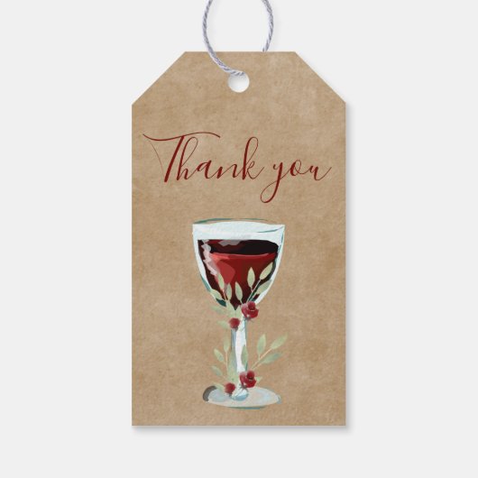 赤ワ素朴インバラ水の色ありがとう ギフトタグ (裏面)