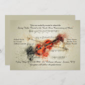 赤ヴァイオリン後頭部招待状 招待状 (正面/裏面)