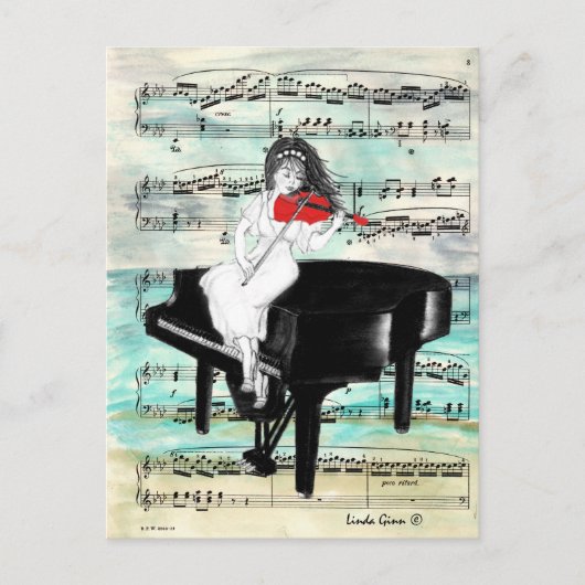 赤ヴァイオリン ポストカード (正面)