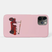 赤ヴィンテージの頭上はしご付き消防車 Case-Mate iPhoneケース (裏面(横))