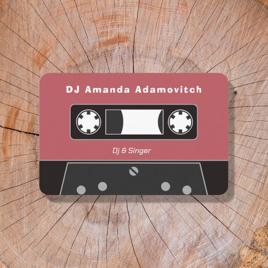 赤ヴィンテージカセットテープ名刺 名刺