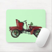 赤ヴィンテージカークラシック車のグリーン マウスパッド (マウス)