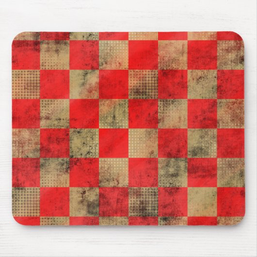 赤ヴィンテージクールチェス マウスパッド (正面)