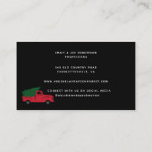 赤ヴィンテージトラック（クリスマスツリー付） 名刺 (裏面)