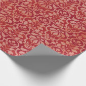 赤ヴィンテージビクトリアンダマスクシームレスパターン ラッピングペーパー (角)