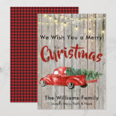 赤ヴィンテージピックトラックウッドバッファロープレイド名 シーズンカード (正面/裏面)