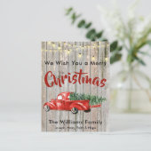 赤ヴィンテージピックトラック素朴バーンウッド名 シーズンポストカード (スタンド正面)